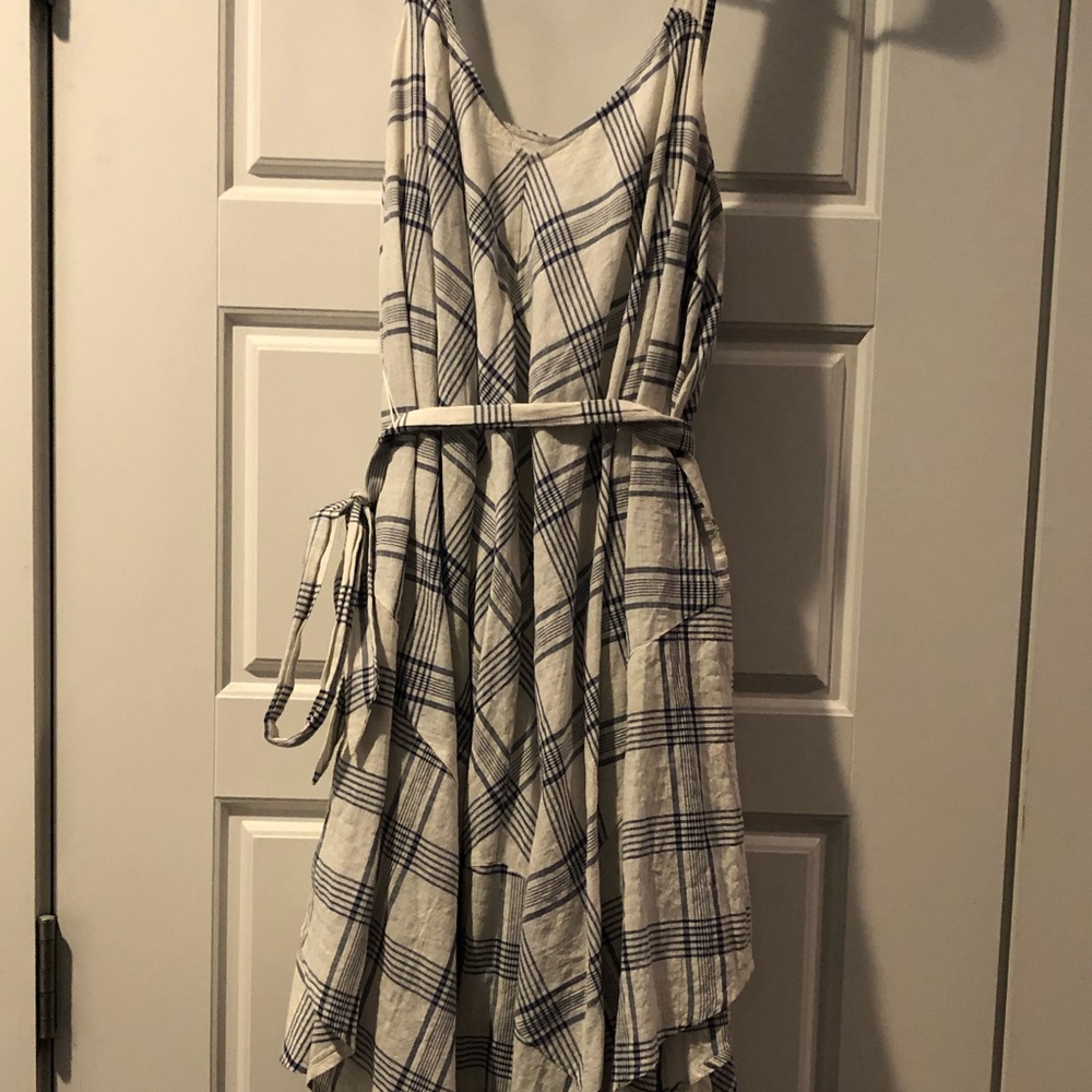 Holding Horses navy & white plaid dress